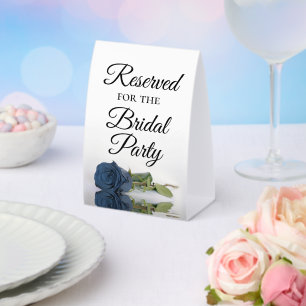 Reserved for the Bridal Party Steel Blue Rose