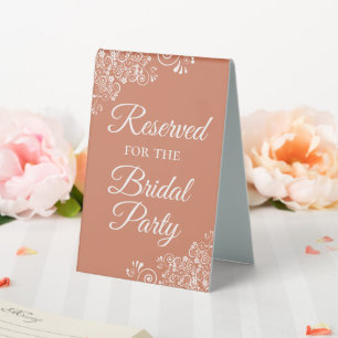 Reserved for the Bridal Party Terracotta Coral