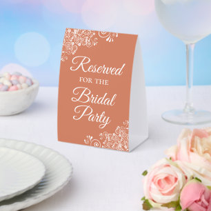 Reserved for the Bridal Party Terracotta Coral