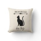 Reserved For the Cat Monogram Accent Pillow