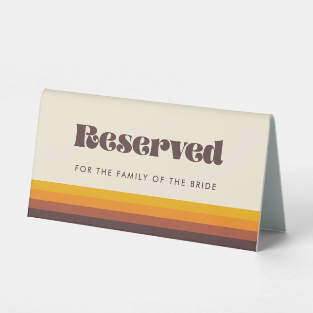 Reserved for the family Retro 60s Vintage (Front)