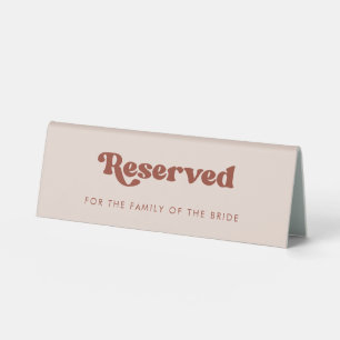 Reserved for the family Stylish retro Peach Pink