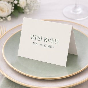 Reserved for the Family Table Sign – Minimal Sage Invitation
