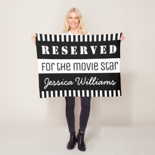 Reserved for the Movie Star Personalised Funny Fleece Blanket