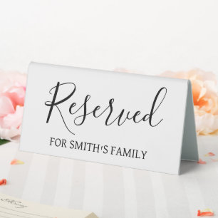 Reserved Minimalist Wedding Reserved For Family