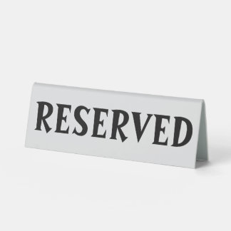 Reserved Paper top Signs – Sleek and Practical