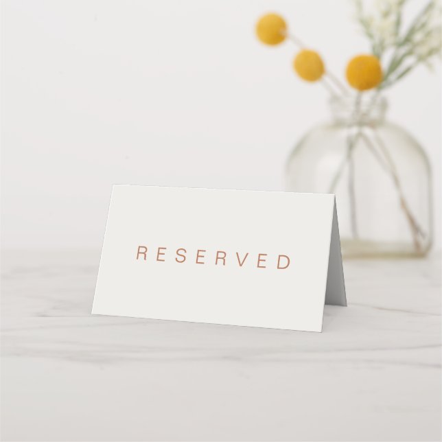Reserved Placecard (Back)
