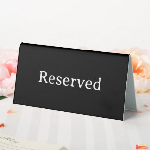 Reserved Restaurant Table Reservation Tent Sign