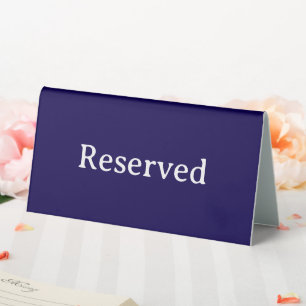 Reserved Restaurant Table Reservation Tent Sign