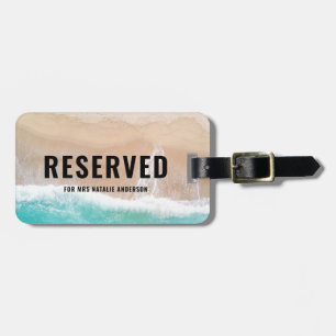 Reserved sea and sand gift summer holiday beach luggage tag