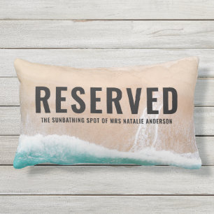 Reserved sea and sand gift summer holiday beach to lumbar cushion