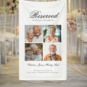 Reserved Seat - 4 Photo Memorial Wedding Banner