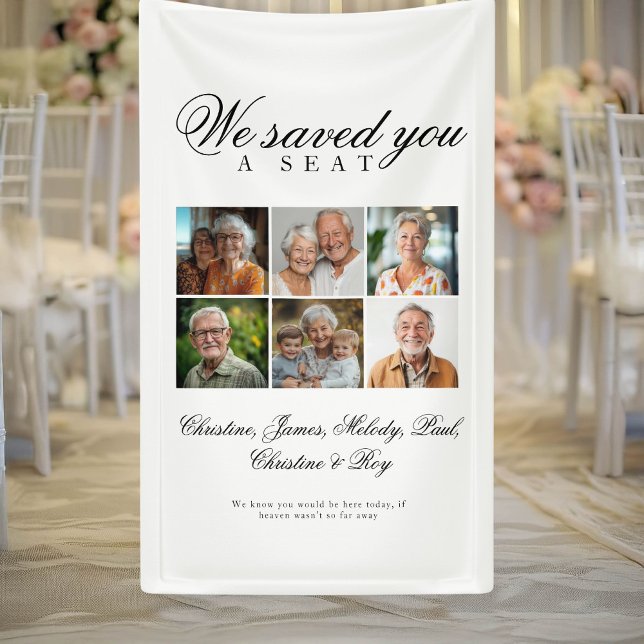 Reserved Seat - 6 Photo Memorial Wedding Banner (Reserved Seat - 6 Photo Memorial Wedding Banner)