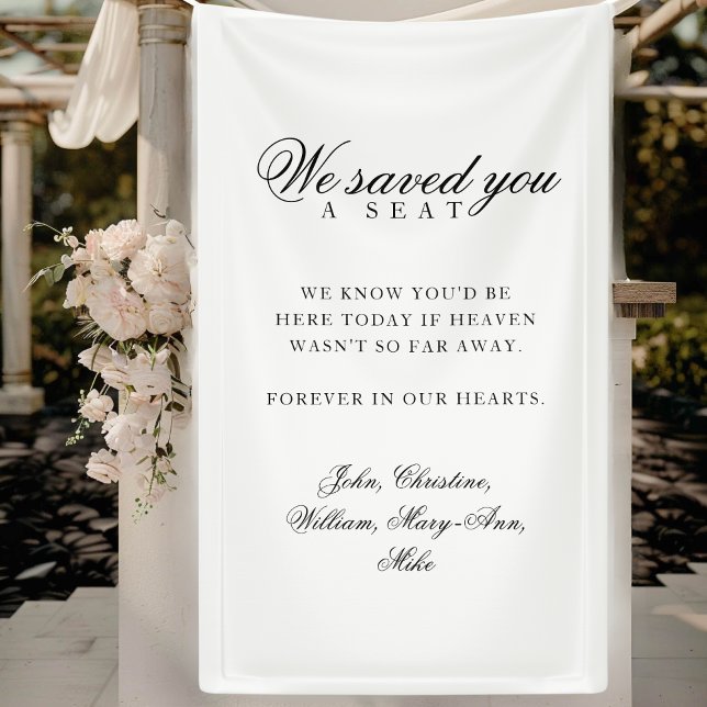 Reserved Seat - Classic Wedding Memorial White Banner (Reserved Seat - Classic Wedding Memorial White Banner)