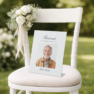 Reserved Seat - Memorial Wedding Photo Pedestal Sign