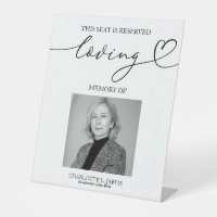 Reserved Seat Memorial Wedding Photo Sign Plaque