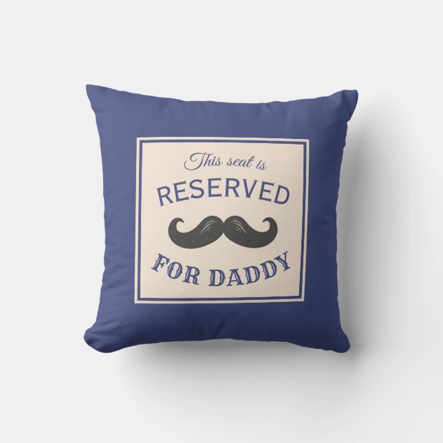 Reserved Seat Moustache Design Cushion (Front)
