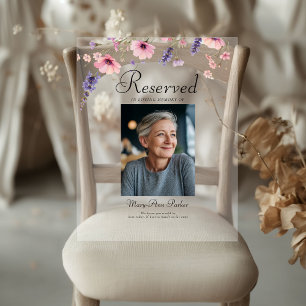 Reserved Seat - Photo Memorial Wedding  Acrylic Sign