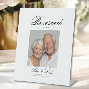 Reserved Seat - Photo Memorial Wedding  Pedestal Sign