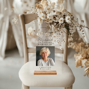 Reserved Seat, Photo, Wedding, Memorial Elegant,  Acrylic Sign