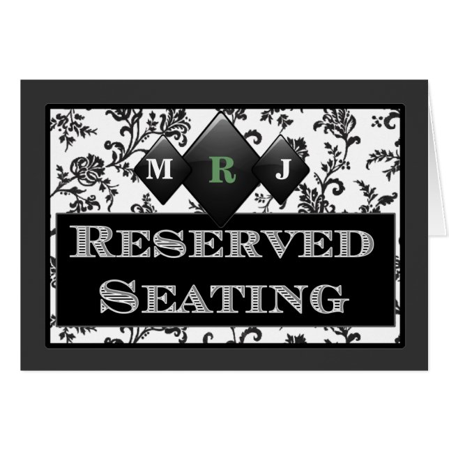 Reserved Seating Sign Card (Front Horizontal)