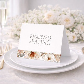 Reserved Seating Wedding Table Sign Invitation