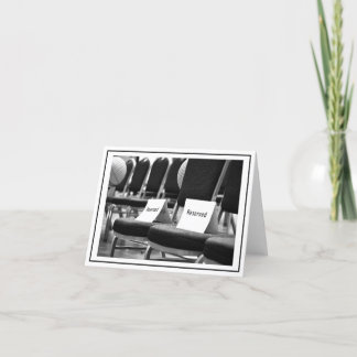 Reserved Seats Thank You Card
