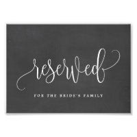 Reserved Sign Choose Your Size Chalkboard