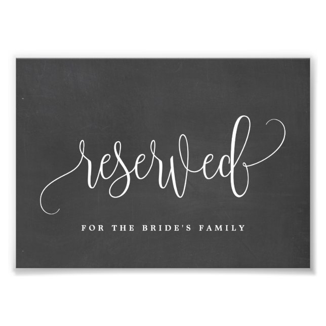 Reserved Sign Choose Your Size Chalkboard (Front)