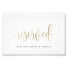 Reserved Sign Choose Your Size Faux Gold