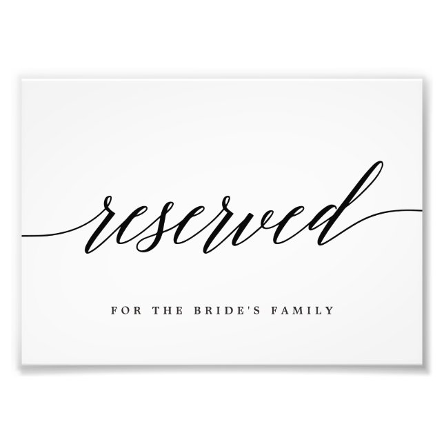 Reserved Sign EDITABLE COLOR and SIZE MSC (Front)