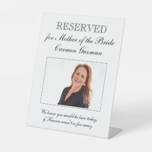 Reserved Sign for Mother of the Bride Memorial