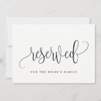 Reserved Sign - Lovely Calligraphy