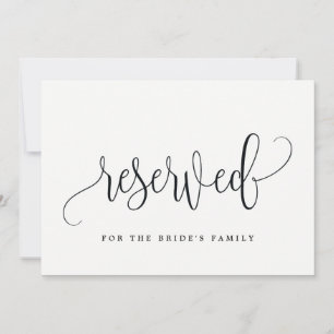 Reserved Sign - Lovely Calligraphy Invitation