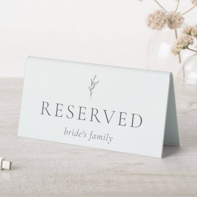 Reserved Sign Wedding Bride's Family Elegant (In SItu (Table))