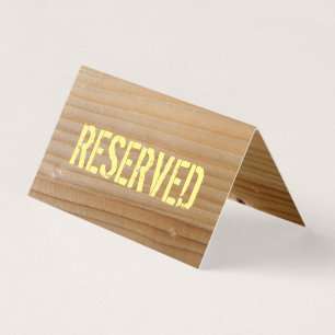 Reserved Table Card - Unfinished Wood