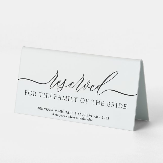 Reserved Table Family of the bride (Front)