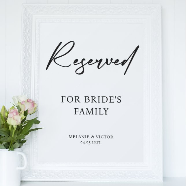 Reserved table Printable Wedding Sign Poster (Creator Uploaded)