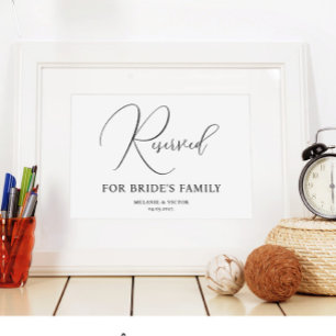 Reserved table Printable Wedding Sign Poster