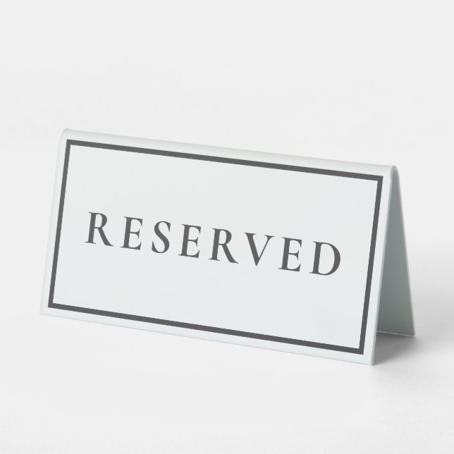 Reserved Table Sign (Front)