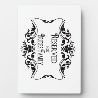 Reserved Table Signs Plaque