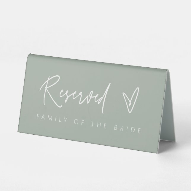 Reserved Table Tent Acrylic Wedding Sign Decor (Back)