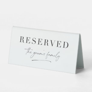 Reserved Table Tent Wedding Sign Decor C300