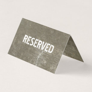Reserved Tent Cards - Concrete