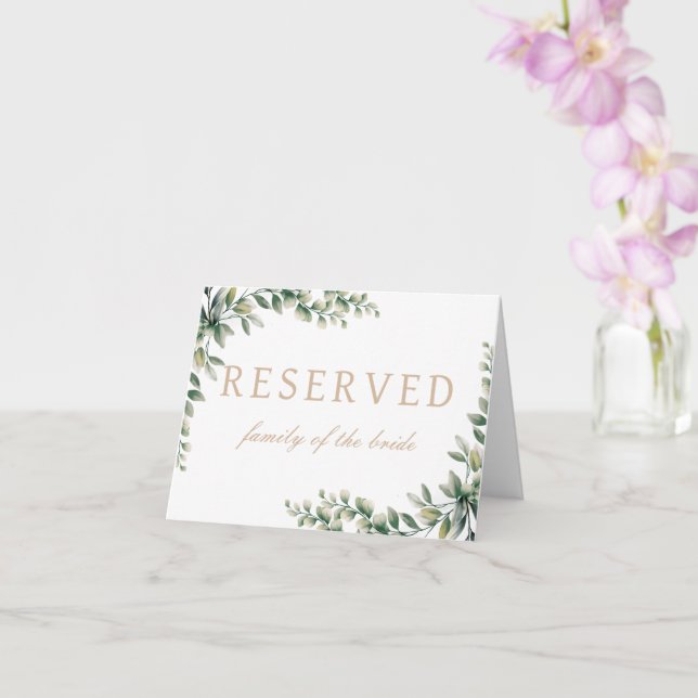 Reserved wedding table sign mother of the bride  card (Orchid)