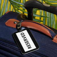 Reserved White Black Identification Tag