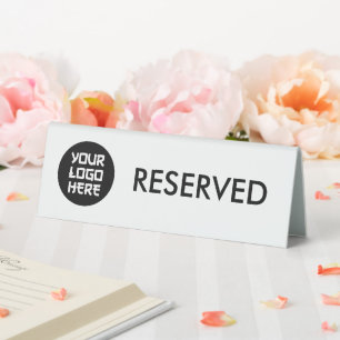 Reserved White Logo Restaurant Table Reservation