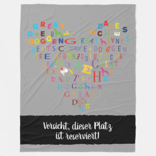 Reserviert für Deutsche Doggen Fleece Blanket