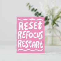 RESET REFOCUS RESTART Fun Bubble Letters INSPO
