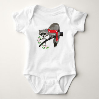 Resh Hebrew Aleph Bet (Alphabet) Racoon T-Shirt Baby Bodysuit